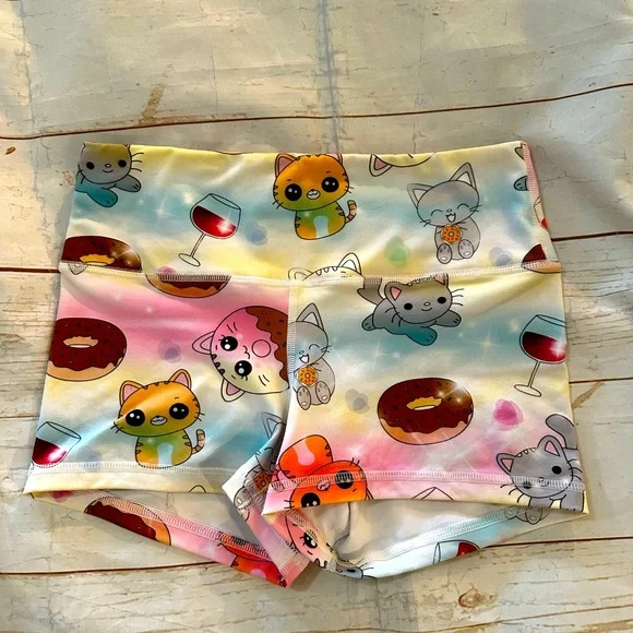 Fleo collab cat wine shorts - Picture 1 of 4